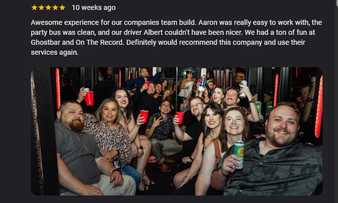 5 star Google review of GXP Tours